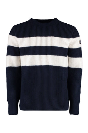 Striped crew-neck sweater-0